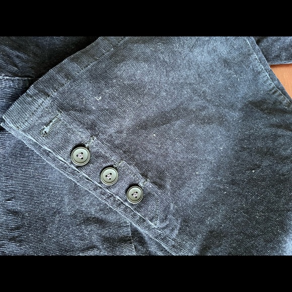 Pilcro and the Letterpress Navy Blue Stretch Corduroy Flare Leg Pants - Picture 3 of 7